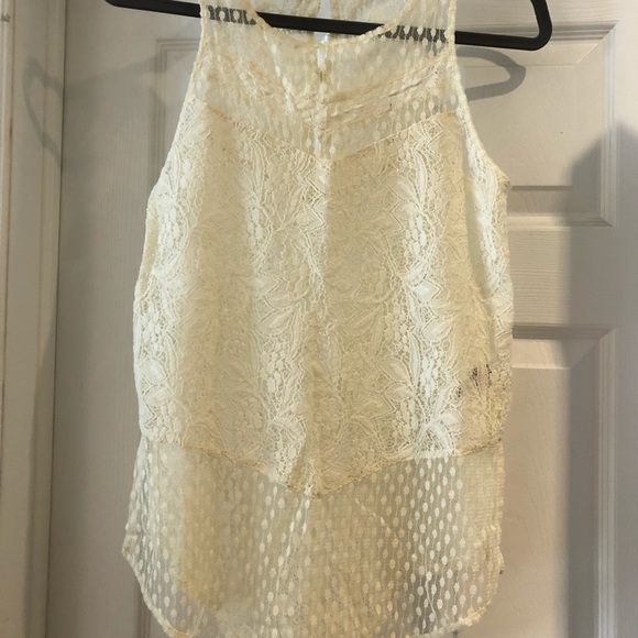 NWOT American Eagle Sheer long lace tank top - Picture 4 of 7